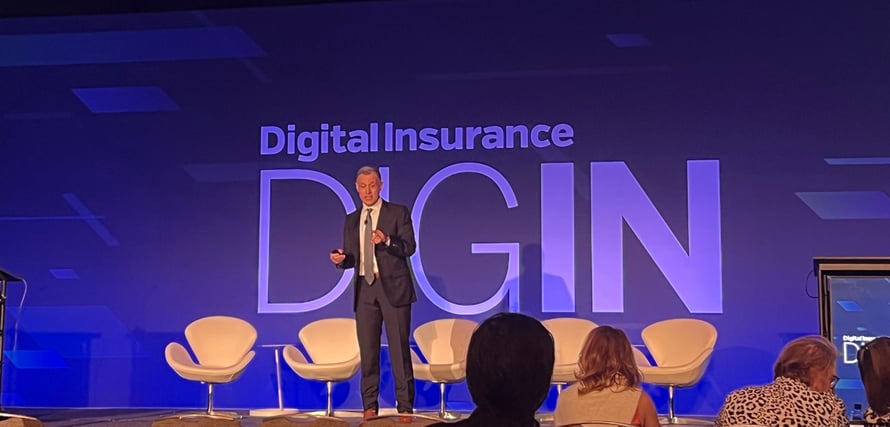 John Grossman speaking at the opening session of DigIn in San Diego, CA, Wednesday, December 8, 2021.