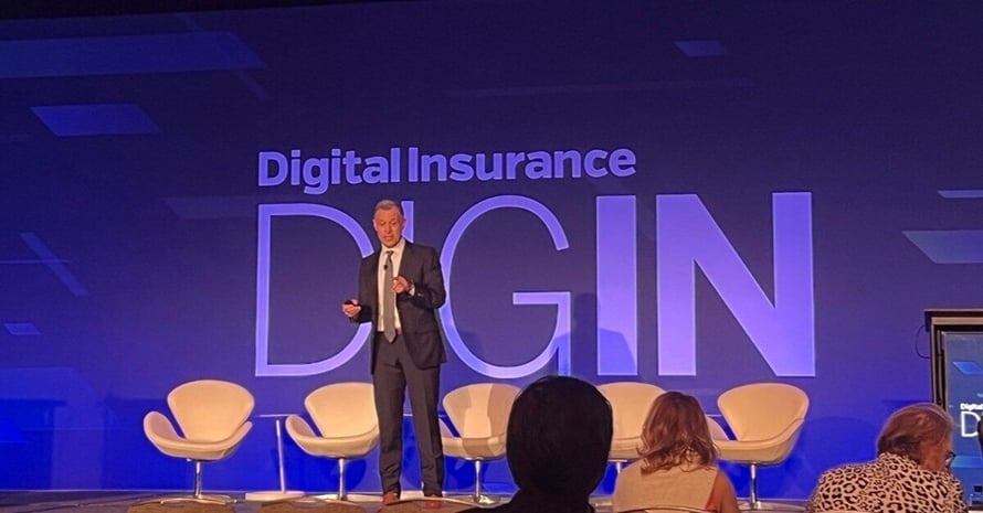 John Grossman speaking at the opening session of DigIn in San Diego, CA, Wednesday, December 8, 2021.